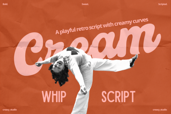 Cream Whip: A Retro Script Font for Sweet Branding
