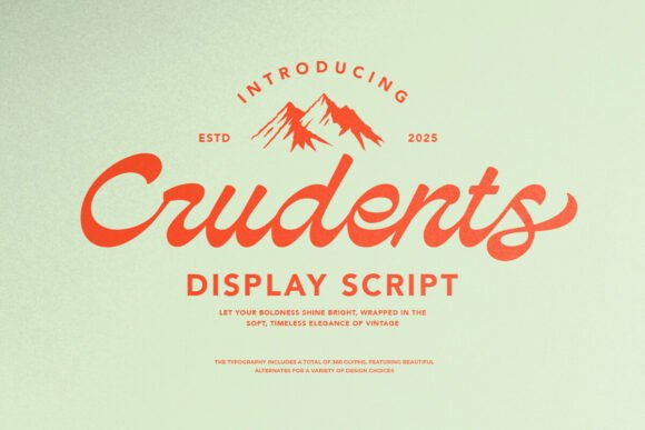 Crudents: A Vintage Display Script for Bold Branding