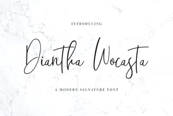 Diantha Wocasta: The Elegant Script Font That Feels Like a Handwritten Letter
