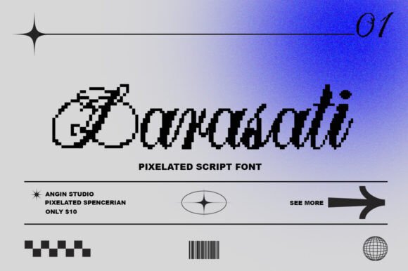 Larasati Pixelated: The Spencerian Script with a Digital Edge