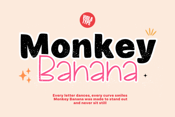 Monkey Banana: A Playful Font Duo for Cheerful Designs