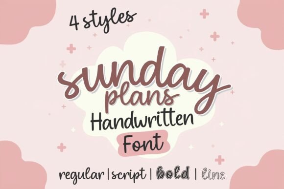 Sunday Plans Bundle: Your New Go-To Handwritten Font