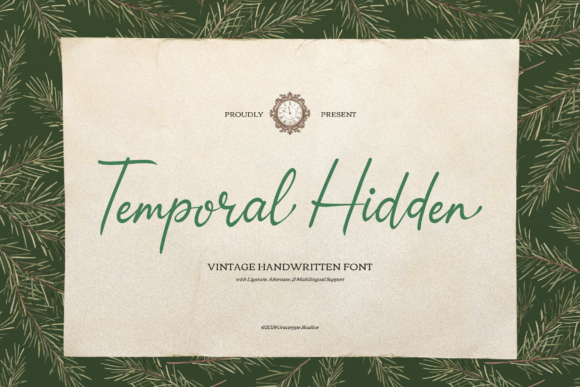 Temporal Hidden: A Vintage Handwritten Font for Modern Designers