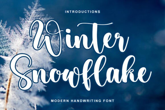 Winter Snowflake: A Script Font for Elegant Branding