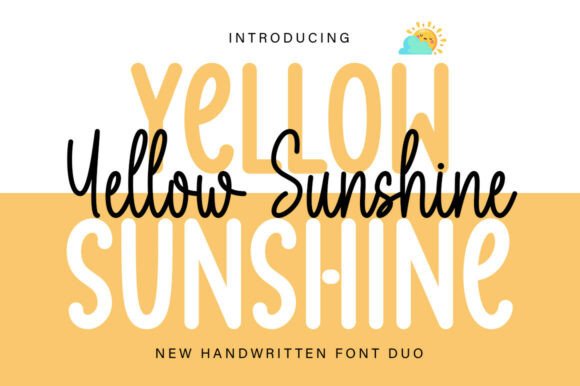 Yellow Sunshine Duo: A Stylish Blend of Sans Serif and Script